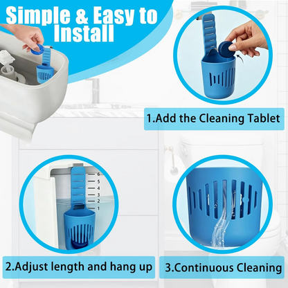 Reusable Toilet Tank Tablet Holder – Toilet Cleaner Tablet Dispenser for Easy Bathroom Tank Cleaning, Freshness and Maintenance