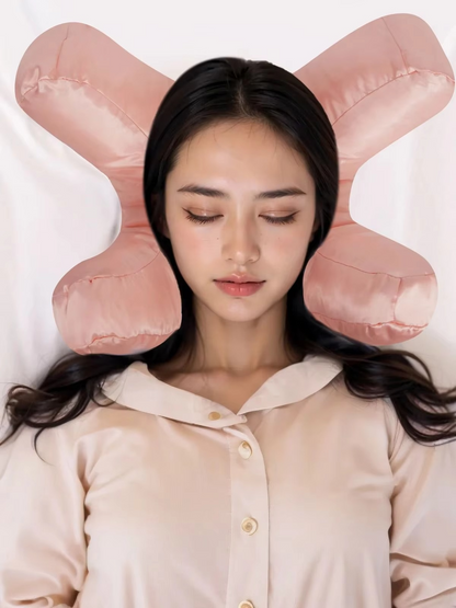 Anti-Wrinkle Beauty Pillow – Ergonomic Face Support Pillow for Back Sleeping, Beauty Sleep and Comfortable Nighttime Rest with Pillowcase