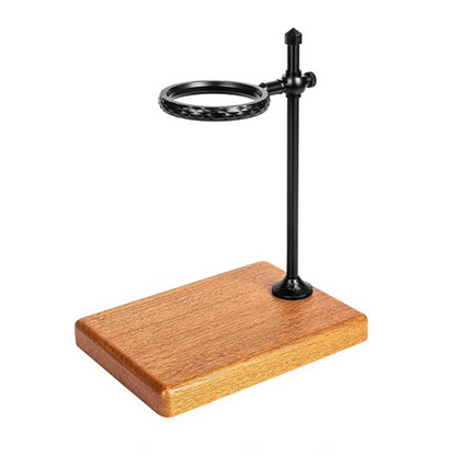 Aluminum Pour Over Coffee Stand – Rotatable Drip Filter Holder with Solid Wood Base for Manual Coffee Brewing, Home, Office and Travel Use