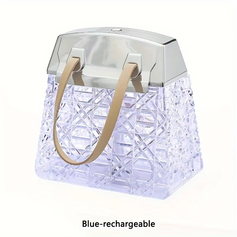 Crystal Bag Air Humidifier – 300ml USB Rechargeable Aroma Diffuser with Color Lights & Mist Sprayer for Home, Bedroom and Relaxation