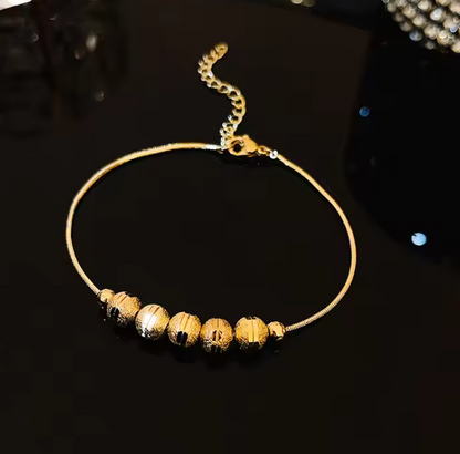 Gold-Plated Rhinestone Bracelet – 18K Gold Adjustable Stainless Steel Jewelry for the Modern Trendsetter