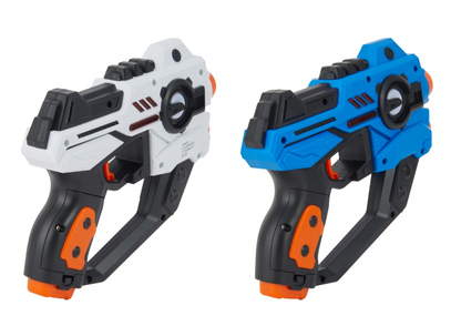 Infrared Laser Tag Set for Kids & Adults – 2 Player Toy Guns with Projector, Indoor Outdoor Game