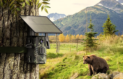 Solar Powered Cellular Trail Camera – 2.7K Live Streaming 4G LTE Game Camera with Motion Detection and Remote Phone Access