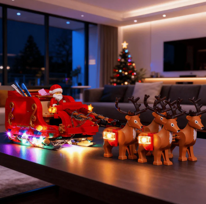 LED Light Kit for LEGO 40499 Santa’s Sleigh – Decorative Christmas Lighting Add-On with Battery Box for Festive Display Enhancement