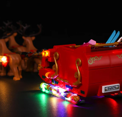 LED Light Kit for LEGO 40499 Santa’s Sleigh – Decorative Christmas Lighting Add-On with Battery Box for Festive Display Enhancement