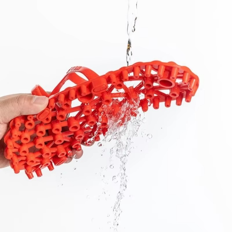 Quick-Dry Bathroom Slippers – Anti-Slip Hollow Drainage Slides with Breathable Massage Sole for Shower, Dormitory and Home Use