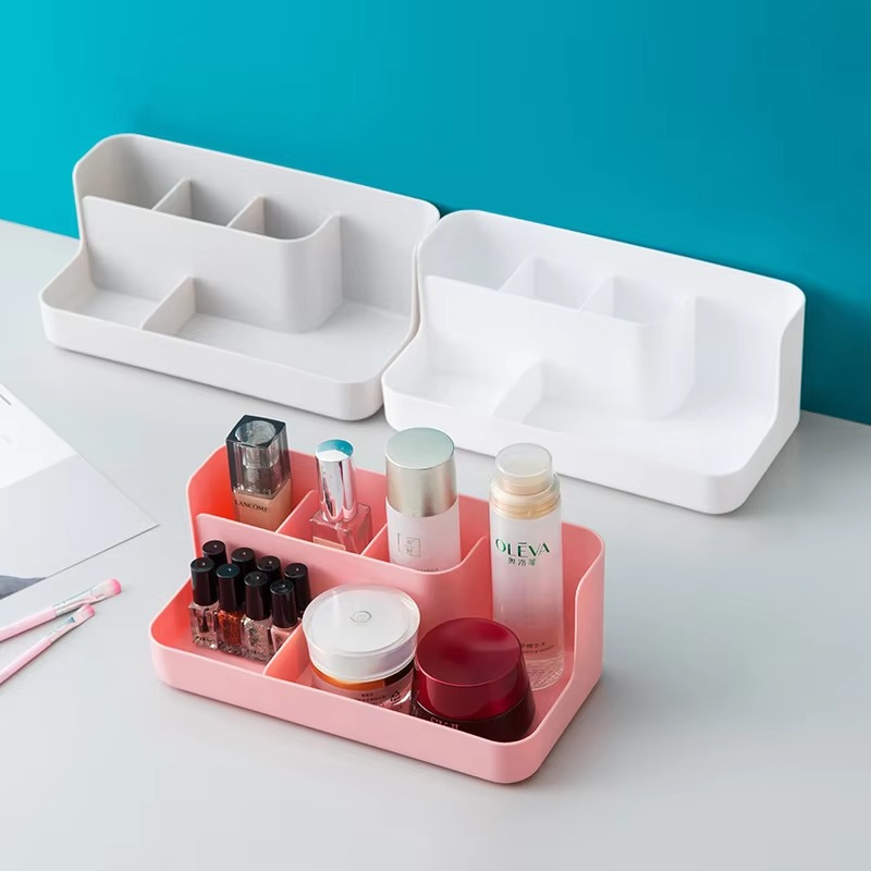 Cosmetic Storage Box – Space-Saving Vanity Organizer with Skincare Shelf for Makeup, Beauty Products, Toiletries and Bathroom Organization