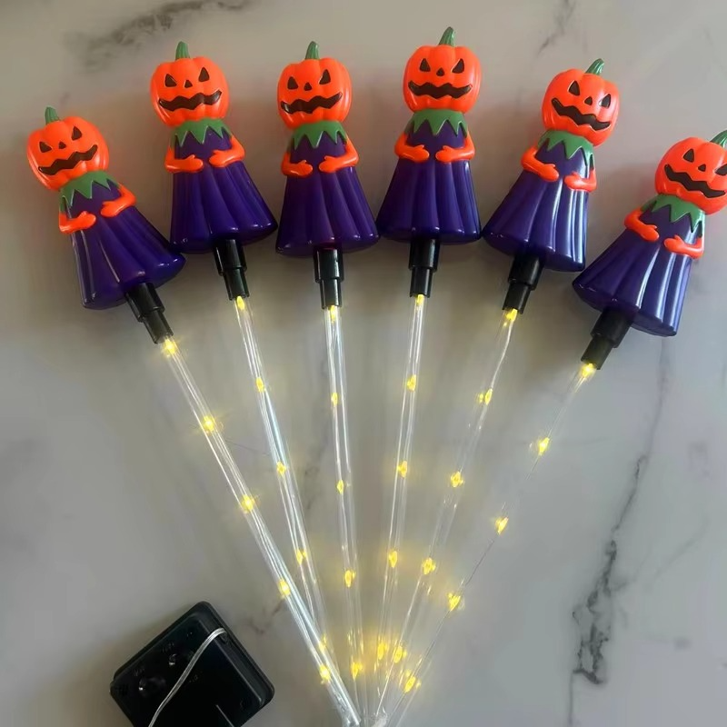 Solar Halloween Lawn Lights – 6-Piece LED Pumpkin & Ghost Garden Decorations for Outdoor Yards, Pathways, Lawns and Holiday Displays