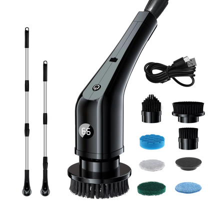 Electric Spin Cleaning Brush – 7-in-1 Cordless Multifunctional Rotary Scrubber for Kitchen, Bathroom, Floors, Tiles and Household Cleaning