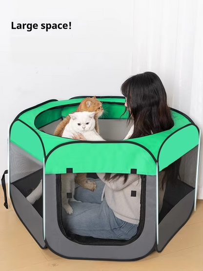 Portable Folding Pet Tent – Large Comfortable Travel Shelter & Cozy Den for Cats and Small Dogs, Indoor and Outdoor Use