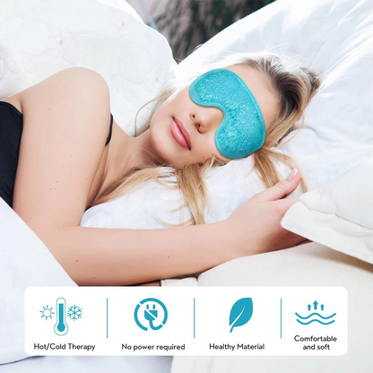 Reusable Gel Eye Mask – Cooling Cold Compress for Puffy Eyes, with Soft Plush Reverse Side