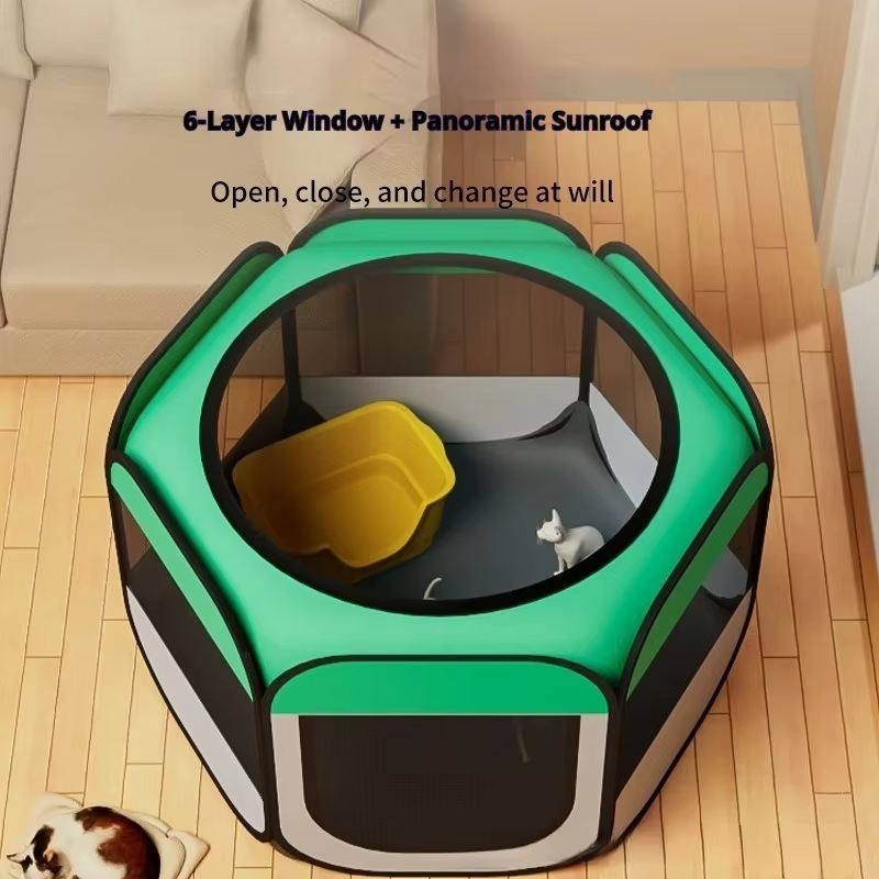 Portable Folding Pet Tent – Large Comfortable Travel Shelter & Cozy Den for Cats and Small Dogs, Indoor and Outdoor Use