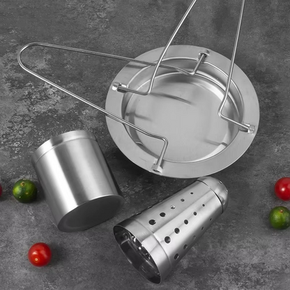 Stainless Steel Chicken Roaster Rack – Portable Removable Non-Stick Grilling Stand with BBQ Plate for Outdoor Barbecues, Roasting and Camping