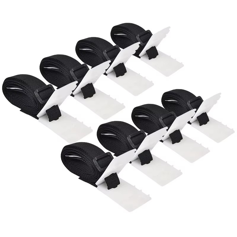 Swimming Pool Cover Reel Strap Kit – 8-Piece Adjustable Attachment Straps & Clips for Solar Cover Rollers, Storage Spools and Pool Covers