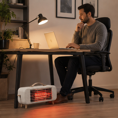 Smart Infrared Space Heater – Intelligent Thermostat Electric Fan Heater for Fast Efficient Home and Office Heating