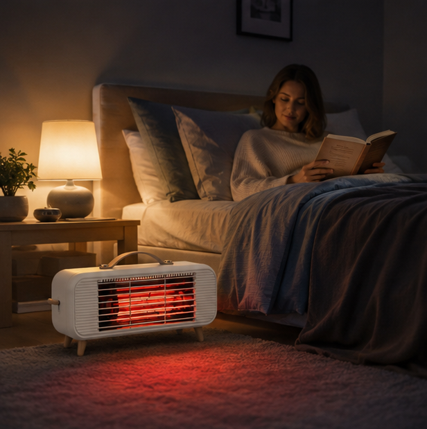 Smart Infrared Space Heater – Intelligent Thermostat Electric Fan Heater for Fast Efficient Home and Office Heating