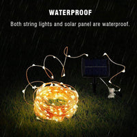 String Solar Lights Outdoor (Clear Cable)