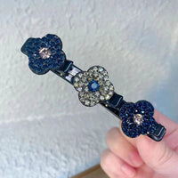 Sparkling Crystal Stone Braided Hair Clips