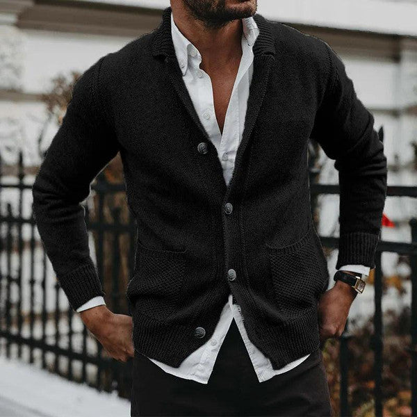 Plain cardigan with pockets