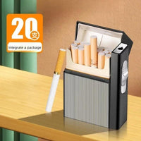 Metal Cigarette Case With Lighter