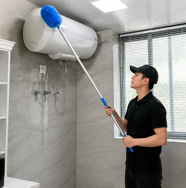 Telescopic Car Wash Brush - Long Handle Chenille Cleaning Mop for Vehicles, Windows and Exterior Detailing