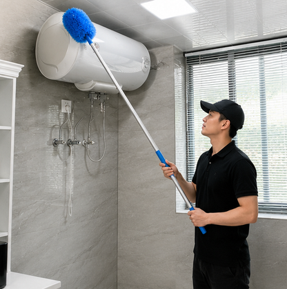 Telescopic Car Wash Brush - Long Handle Chenille Cleaning Mop for Vehicles, Windows and Exterior Detailing