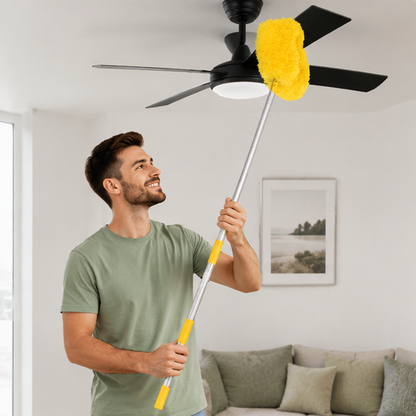 Telescopic Car Wash Brush - Long Handle Chenille Cleaning Mop for Vehicles, Windows and Exterior Detailing