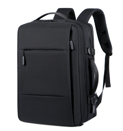 Men’s Waterproof Business Backpack – Expandable USB Laptop Bag with Large Capacity, Ideal for School, Travel, or Daily Commutes