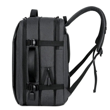 Men’s Waterproof Business Backpack – Expandable USB Laptop Bag with Large Capacity, Ideal for School, Travel, or Daily Commutes