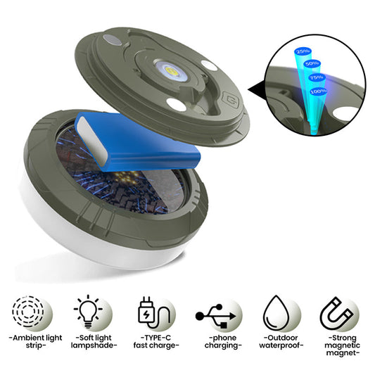 Waterproof, Portable, Stowable String Of Lights For Outdoor Use