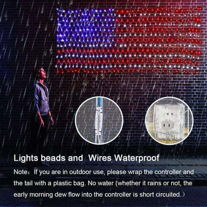 American Flag Lights with 420 Super Bright LEDs