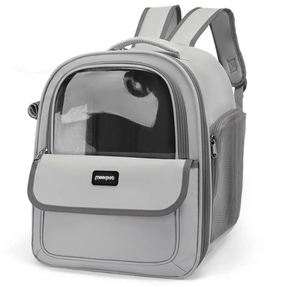 Cat Backpack Carrier with Side Opening– Large Mesh Dog & Cat Backpack for Comfortable Hiking and Outdoor Travel Adventures
