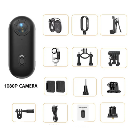 Ultra-Compact 4K WiFi Action Camera – Wireless Mini Bodycam for Motorcycle Helmet Perfect for Capturing Every Outdoor Adventure