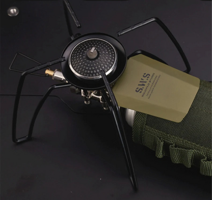 Spider Folding Camping Stove – Compact Outdoor Gas Burner for BBQ, Hiking, Tableware & Emergency Cooking Setup