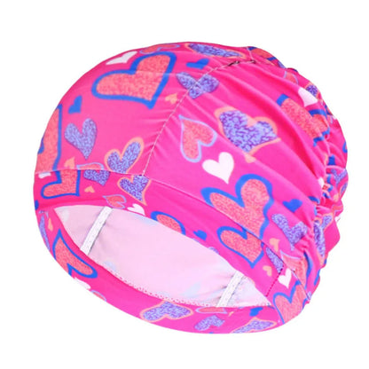 Stylish Stretch Nylon Swimming Cap – Elastic Turban-Style Swim Hat for Women, Girls & Long Hair Comfort in Pool or Spa
