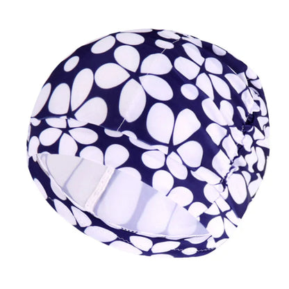 Stylish Stretch Nylon Swimming Cap – Elastic Turban-Style Swim Hat for Women, Girls & Long Hair Comfort in Pool or Spa