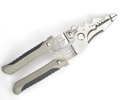 Multifunctional Wire Stripping Pliers – Stainless Steel Crimping, Cutting, and Shearing Tool for Electrical Work, Cables, and Household Wiring Projects