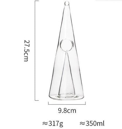 Borosilicate Glass Wine Decanter – Elegant Pyramid Waterfall Carafe Enhances Aroma, Aerates Wine, and Elevates Every Pouring Ritual