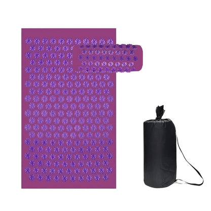 Acupressure Yoga Mat & Pillow Set – Kuznetsov’s Spike Applicator for Full-Body Massage, Stress Relief & Foot Reflex Therapy