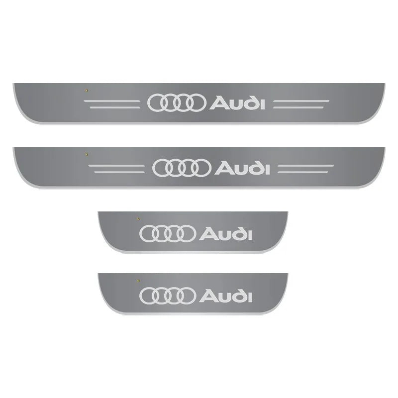 LED Wireless Car Door Sill Lights – 4PCS USB Welcome Light Pathway Pedal Lamp Kit for Audi A3 A4 A5 A7 Q5 Q7 Models