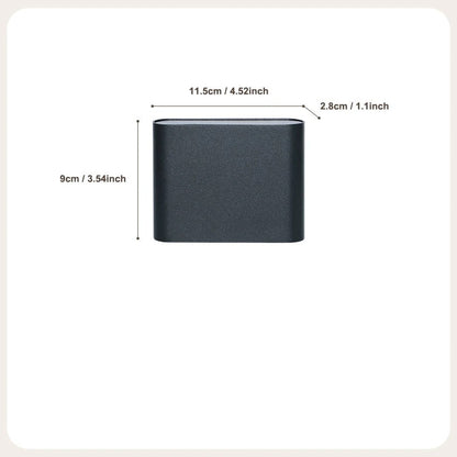 Waterproof LED Wall Light 6W/12W – IP65 Modern Aluminum Up Down Outdoor Indoor Fixture for Patio, Garden, or House Decor