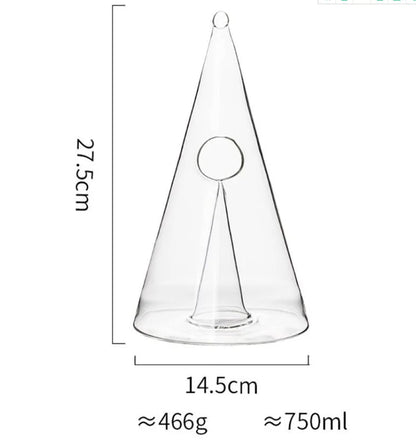 Borosilicate Glass Wine Decanter – Elegant Pyramid Waterfall Carafe Enhances Aroma, Aerates Wine, and Elevates Every Pouring Ritual