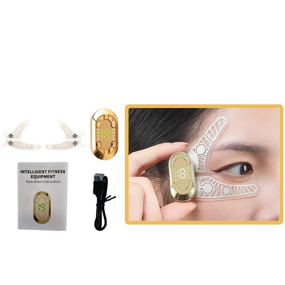 LED Red Light Eye Therapy Device – EMS Microcurrent Eye Massager Reduces Wrinkles, Relieves Eye Fatigue, and Brightens Under-Eye Area