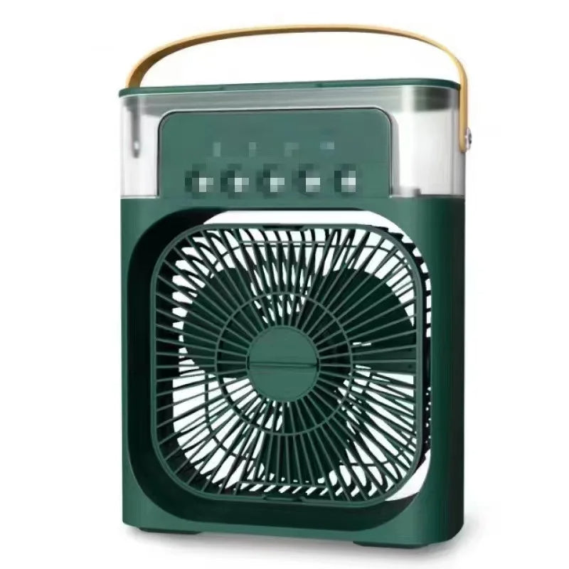Portable USB Fan with Air Conditioning & LED Night Light – 3‑in‑1 Humidifier, Electric Cooler & Fun Home Gadget for Summer Use