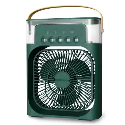 Portable USB Fan with Air Conditioning & LED Night Light – 3‑in‑1 Humidifier, Electric Cooler & Fun Home Gadget for Summer Use