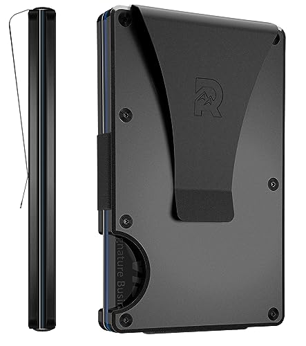 The Ridge Titanium Daily Driver Kit – Ultra-Slim RFID Safe Money Clip Wallet with Minimalist Design Holding Up to 12 Cards Securely
