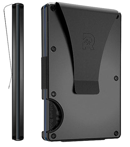 The Ridge Titanium Daily Driver Kit – Ultra-Slim RFID Safe Money Clip Wallet with Minimalist Design Holding Up to 12 Cards Securely