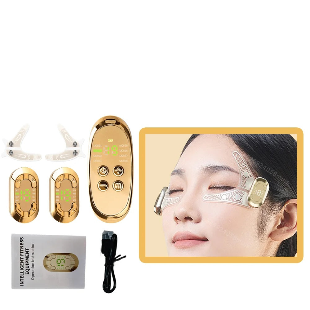 LED Red Light Eye Therapy Device – EMS Microcurrent Eye Massager Reduces Wrinkles, Relieves Eye Fatigue, and Brightens Under-Eye Area