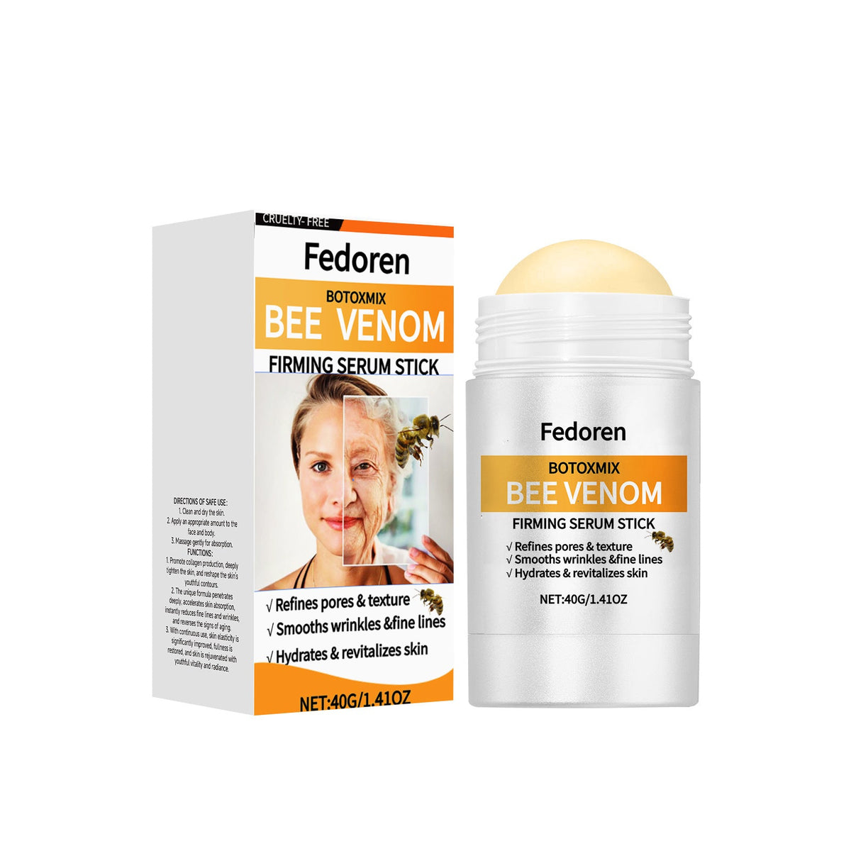 Bee Venom Firming Face Cream Stick – Anti‑Aging Peptide Serum with Lifting, Tightening & Wrinkle‑Reducing Benefits in Compact 40 g Tube