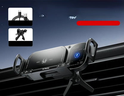 Wireless Car Charger & Rotating Phone Mount – 2-in-1  Fold Series & iPhone-Compatible Hands-Free Power for Every Drive